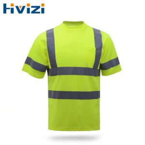 Clothing Hi Vis High Visibility Reflective Safety Work Shirt Reflective Vest Breathable Work Clothes Security Reflective Tshirt Working