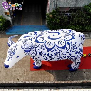 Outdoor Giant Advertising Inflatable Animal Bull Balloons Inflation Cartoon Cow Models For Event Party Decoration With Air Blower