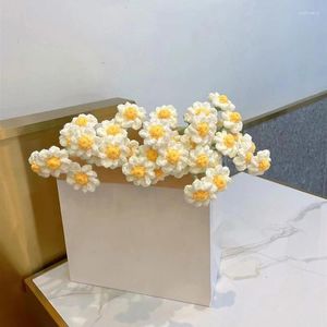 Flores decorativas acabadas de malha de girassol Bouquet Bouquet Creative Graduation Birthday Handmade Ano Gifts