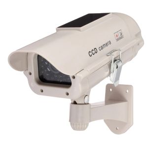 屋内 /屋外のndoorまたは屋外での使用のためのフラッシングLEDライトを備えたカメラプラスチックシミュレーションセキュリティカメラ
