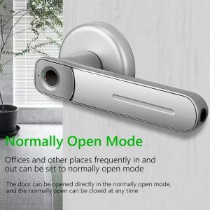 Lock Fingerprint Door Lock Handle USB Rechargeable Anti Theft Smart Electric Biometric Keyless Security Entry With 2 Keys Smart Home