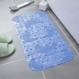 Bath Mats Cute Hollow Feet Pattern Bathroom Non-slip Mat Shower Room With Suction Cup Massage Foot Pad Home Toilet Decoration Floor