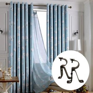 Shower Curtains Sturdy Curtain Rod Brackets Adjustable Rust Resistant For Living Room Bedroom Bracket