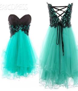 Imagem real Uma linha Aluno Aluno Organza Organza Black Lace Sweet School School Homecoming Dresses Lace Up mais popular Graduati5106514