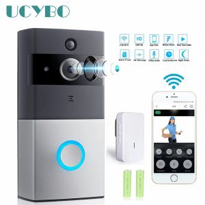 Intercom WIFI Video doorbell camera intercom system wireless home ip door bell phone chime w/ PIR 2 way audio iOS Android battery powered