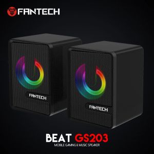 Hoparlörler Fantech GS203 Bilgisayar Hoparlörü Kablolu Subwoofer Stereo FullRange USB Taşınabilir Mini RGB Dizüstü Bilgisayar Masaüstü Bilgisayar İçin Hoparlör