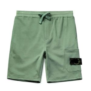 2024 Stone Summer Casual Youth Trend Men's Loose Solid Color Cotton Shorts Outdoor Sports Island Trousers UJ12