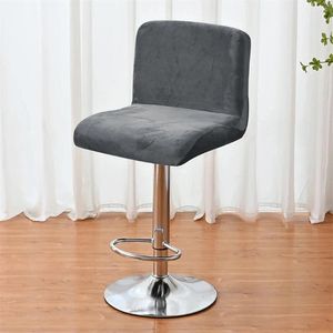 Chair Covers Super Velvet Bar Stool Cover Stretch Low Back Seat Case For Dining Room El Banquet Club Home Decor