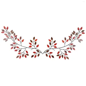 Decorative Figurines Metallic Wall Art Leaf Vine Olive Branch Hanging Home Decoration Iron 30 16cm DIY Apparel Sewing Supplies 1/2pcs