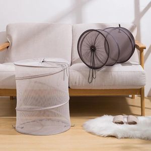 Laundry Bags Basket Dirty Clothes Large Storage With Drawstring Foldable Fine Mesh Toys Socks Underwear Net Bag