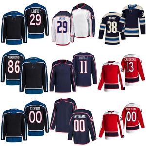 Hockey Jersey Columbus Kirill Marchenko Blue Damon Severson Patrik Laine Kent Johnson David Jiricek Cole Sillinger Mathieu Olivier Sean Kuraly Jackets Bemstrom