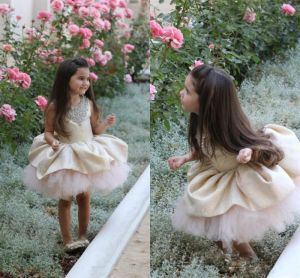 Abiti 2017 Girls Short Pageant Dresses for Toddlers Tulle and Lace Kids Girl Birthday Party Communione Abiti di Comunione Giorni