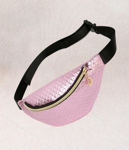 Women Penner verstellbarer Gürtelbeutel Fanny Pack Beutel Reisetasche Hüfte Taillenfest Geldgurt Leder Urlaub Brieftasche Schwarz Gold 4931113