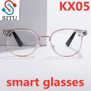 Gözlük KX05B Akıllı Gözlükler Kablosuz Bluetooth Handfree Sesli Açık Kulak Ançalaması Işık Lens Gözlükleri