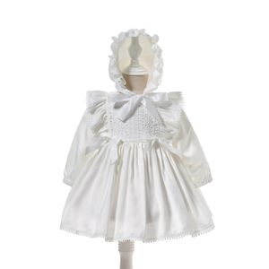 0-24 Month Ivory Lace Birthday Baby Girl Dress Party Wedding PRINCESS Vestido Born Toddler Baby Girls Clothes OBF228401 240323