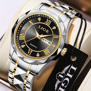 64 Watch Men's Large Dial Business Business stalowy zespół niszowy kwarc