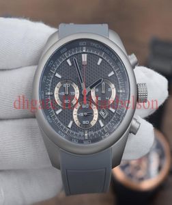 NOWY Sports Mężczyźni 6612 Wielofunkcyjny chronograf kwarcowy zegarek Titanium Shell Guma gumowa Pasek Mały tarcza Moda Mężczyzna na rękę