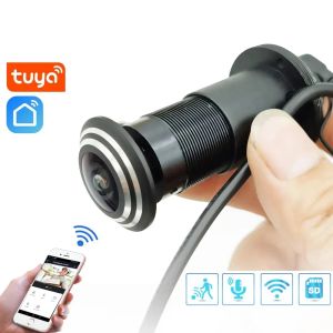 ドアベルTuyaビデオPeephole Wifi Camera Kids Security Camera Door Videoeye Wireless Intercom Doorbell Camera Wifi Smart Home