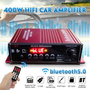 Amplifier 400W Home Digital Amplifiers Audio 110240V Bass Audio Power Bluetooth Amplifier Hifi FMオートミュージックサブウーファースピーカーFM AUX SD