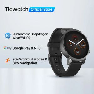 Kontrolle Ticwatch E3 Wear OS Smartwatch Man Snapdragon 4100 8 GB ROM 21 Sportmodi IP68 Waterdes Google Pay Smart Watch