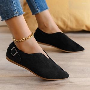 Casual Shoes Loafers Women 2024 Spring Summer Soft Fashion Flats Zapatos Point Toe Shallow Boat Mujer