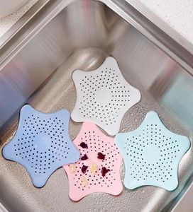 Creative Kitchen Badrum Sea Star Sucker Sink Floor Drain Silter Stopper Antig Sewer Outfall Hair Filter3528286