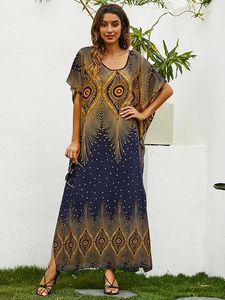 Robe de plag bikini täcker pareos klänning över storlek hösten boho tunika för strand sarong baddräkt maxi