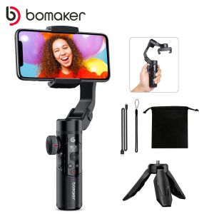 Monopods BOMAKER 3Axis Handheld Gimbal Wireless Bluetooth Phone Gimbal Stabilizer for iPhone Tripod Gimbal Smartphone Stabilizer Gimbal