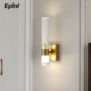 Vägglampa modern guldkristallbelysning sängplats för sovrum vardagsrum hem dekoration leder sconce badrum inomhus fixturer