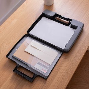 Clipboard MultiFunction A4 File Box Folder Board Calculator Wordpad Manager Clip Organizer Data Storage Box