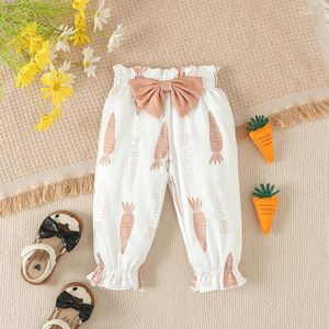 Kläder set baby flickor 3 st påsk outfit kort ärm broderi romper byxor hårband set född kläder