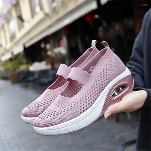 Casual Shoes Big Size Slip-resistent Summer Walking Flats Sneakers Women Trends Dark Blue Boot For Sports Life Special User