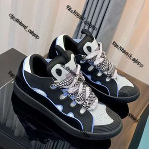 Designer Mesh gewebte Schnürhalter-Lanvine-Schuhe für Herren Womens Gummi-Sohle Emed Graffiti Plattform Schuh Leder Bordsteinladung Lanvis Sneakers Trainer Lavines Shose 790