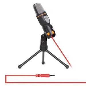 Microfones Condensador Microfone de 3,5 mm Microfone para PC PC Microfone omnidirecional com um suporte de tripé para gravar videoconferência