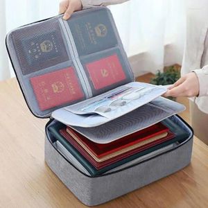 Storage Bags Multi-Layer Large Document Bag Creative Multifunction File Folder Travel Passport Card Household Password Box