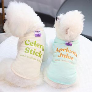 Köpek giyim evcil hayvan ince yelek köpekler ve kediler bahar/yaz kıyafetleri dört renkte serin kolsuz tasarım