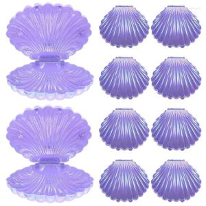 Gift Wrap 30pcs Plastic Shell Shaped Candy Boxes Biscuit Case Jewelry Storage Wedding Birthday Baby Shower Box Party Favor