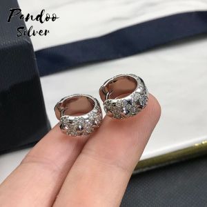 Ohrringe Fashion Sterling Silber Original Schmuckfestival kleiner Größe Chunky Hoop Ohrring für Frauen luxuriöse Ohrringgeschenke mit