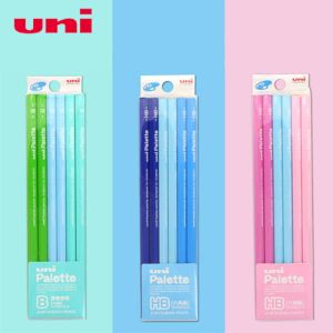 Pennor Japan Uni Pencil HB/2B/B 5050/5051 12st/Box Målningsskisselever med hexagonal stav/triangulär stavpennor Palettserie