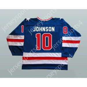 GDSIR Custom Mark Johnson 1980 Miracle on ICE Team USA 10 Hockey Jersey Nuovo Top E-M-L-XL-XXL-3XL-4XL-5XL-6XL