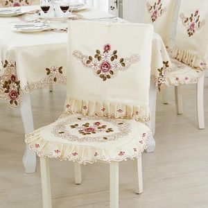 Pillow Dining Chair Cover Europe Covers For Table Embroidered Chairs Room Home Seat Backrest