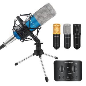 マイクニューモバイルレコーディングMicrophone Mic for iPhone Android PC BM800携帯電話マイクロフォノコンデンサー3.5mmジャックマイク付きサウンドカード