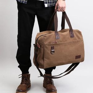 Mężczyźni płócienne torby na ramię swobodne podróże 156 -calowe laptop crossbody Bag luksusowy moda biznesowa Wysokiej jakości torebka 240326