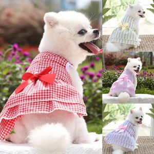 Собачья одежда для любимой одежды щенка футболка футболка милый весенний платье для юбки для собак дно костюм