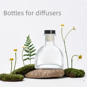 Lagringsflaskor 50 ml vass diffusorflaska med lock ger glas för