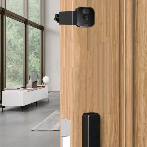 Accessoires Edelstahl -Überwachungskamera Unterstützung Punch Free Metall Überwachung Kamera Standtür für Blink Outdoor/Indoor/XT1/XT2 montiert