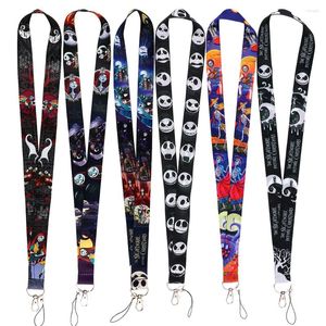 Keychains FI31 Halloween Horror Movies Rope Strap Men's Keychain Neck Lanyard For Students Keys Long Phone Hanging Anti-Lost Hang