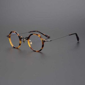 2024 Nya högkvalitativa toppdesigners Elegant transparent färg japansk högkvalitativ oregelbunden runda glasögon full ram litterära myopia män kvinnor inte väljer ansikte trend