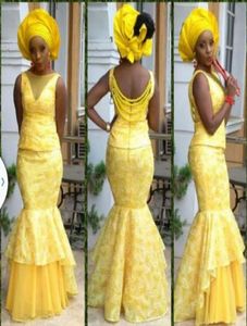 2019 Bellanaija Mermaid Style Sukienki wieczorowe Kobiety Bellanaija AsoeBi Tkaniny PROM SURET SURTY SURELE Evening Party Clothin5654158