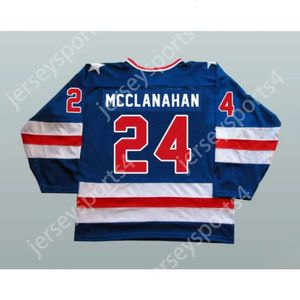 GDSIR Custom Rob McClanahan 1980 Miracle on ICE Team USA 24 Hockey Jersey New Top E-M-L-XL-XXL-3XL-4XL-5XL-6XL